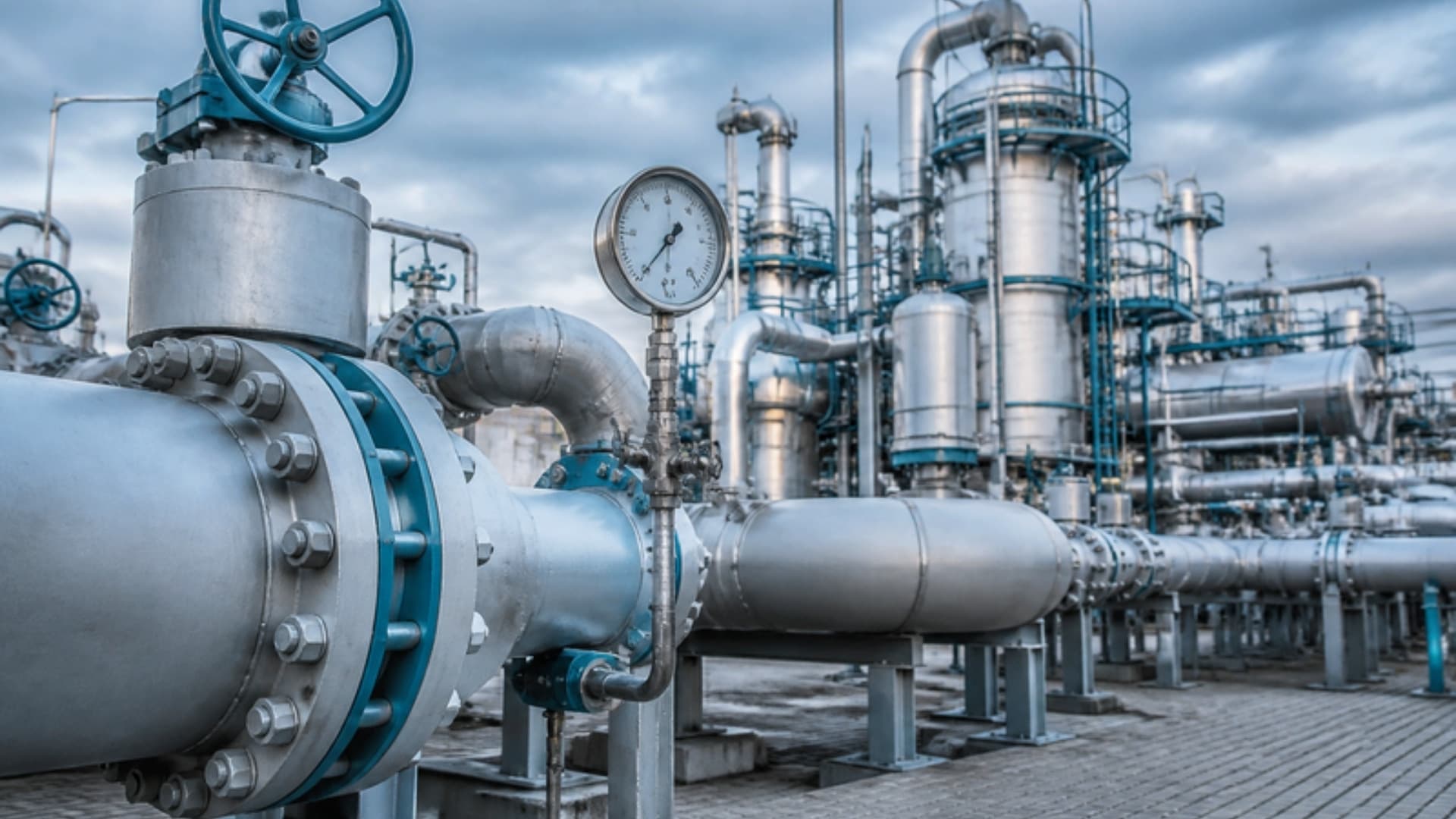 Infrastructure industrielle de gaz naturel